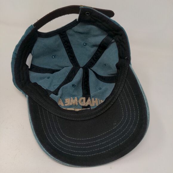 Unbranded Men's Slideback Hat Green Blue OSFM Embroidered You Had Me At Coffee - Picture 6 of 7